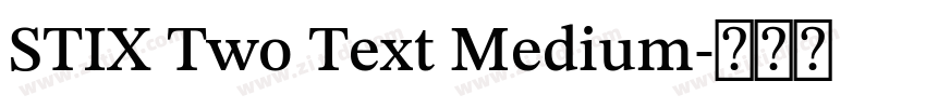STIX Two Text Medium字体转换